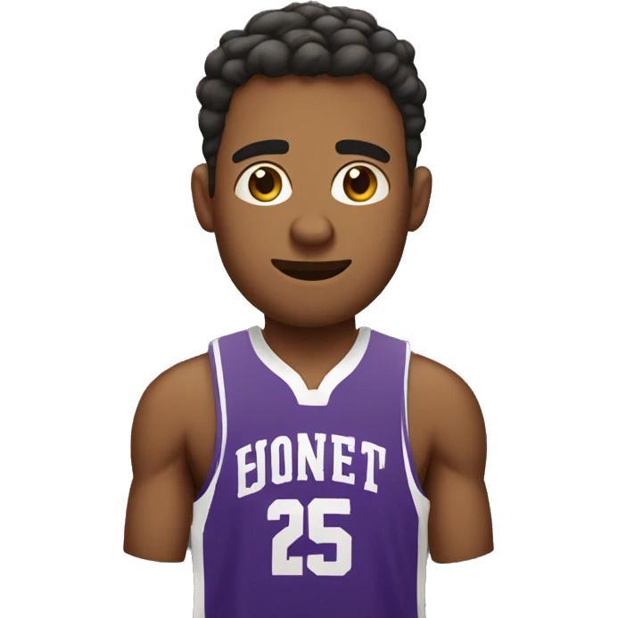 frat guy in a basketball jersey emoji