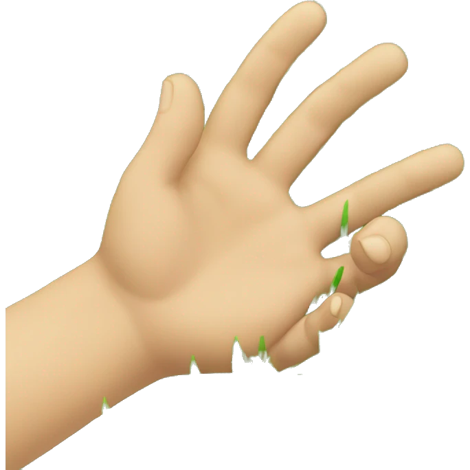 hand touching grass emoji