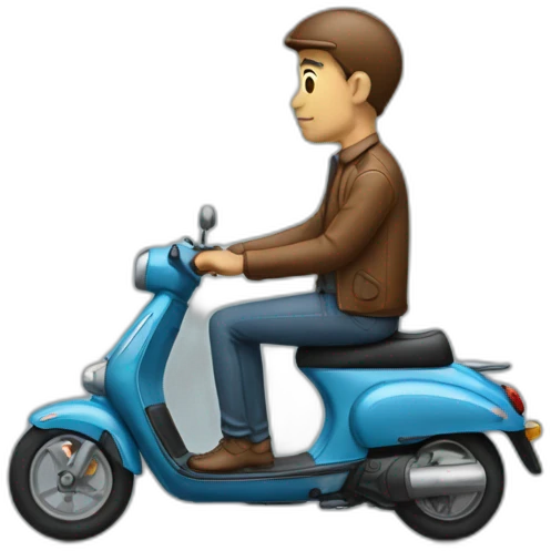 Homme sur un scooter emoji