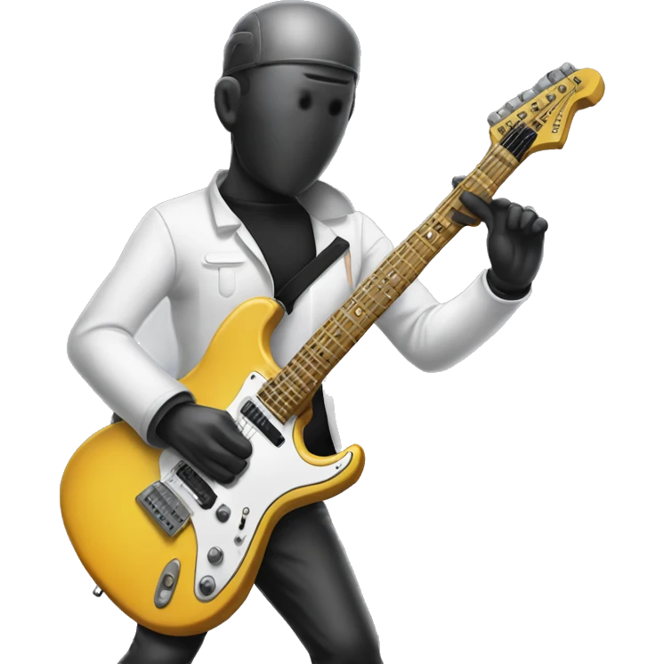 emoji man playing an electric guitar: Âvs emoji