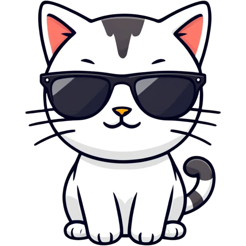Cat with sunglasses emoji