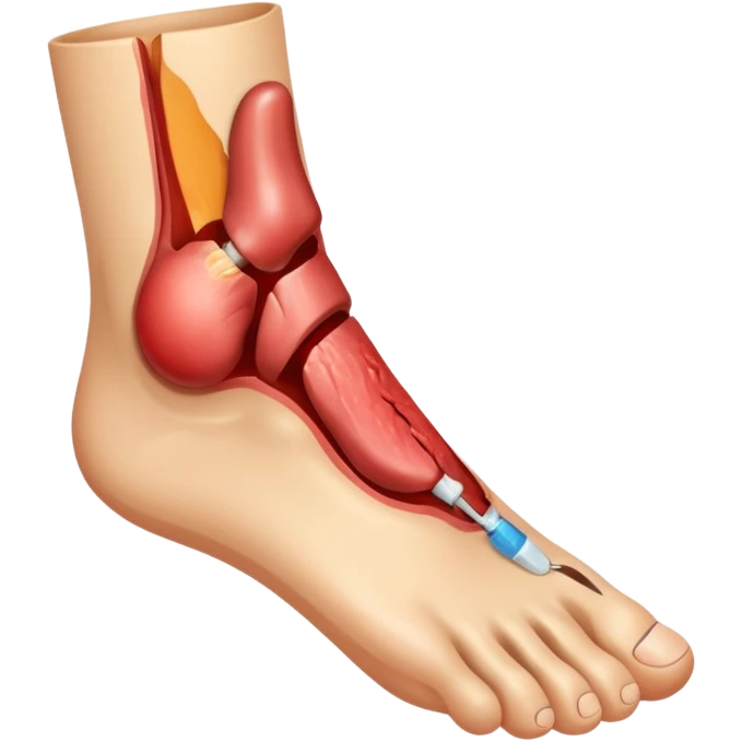 ein fuss mit verletzung diabetischer fuss emoji