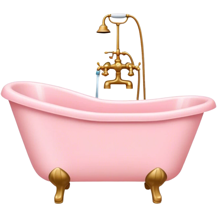 Light pink bath tub  emoji