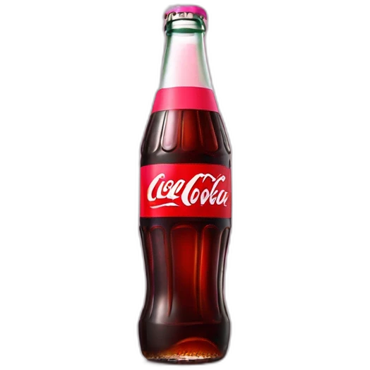 coke bottle with pink logo emoji