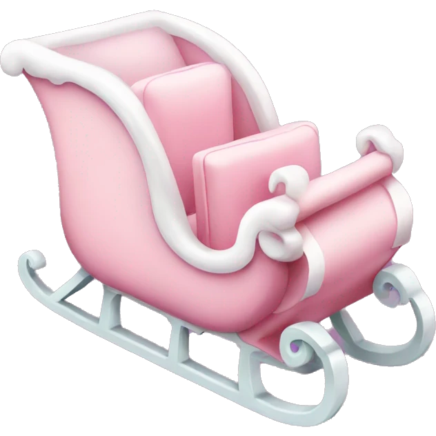 Pastel pink santas sleigh emoji