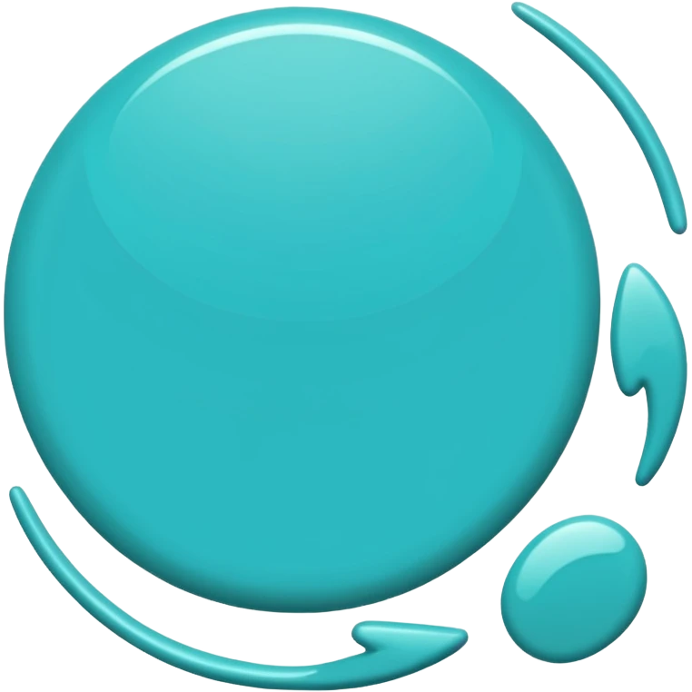 turquoise circle emoji