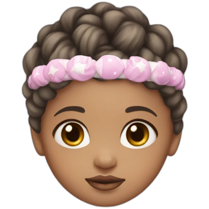 Light skin Newborn with unicorn headband emoji