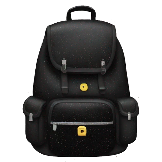 Black glittery backpack emoji