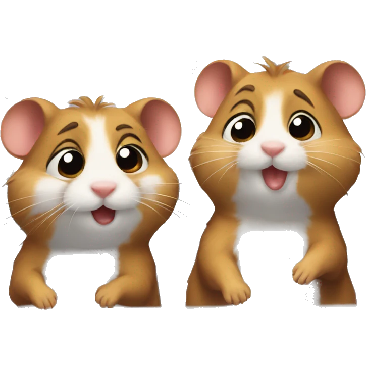 Two hamsters on plane emoji