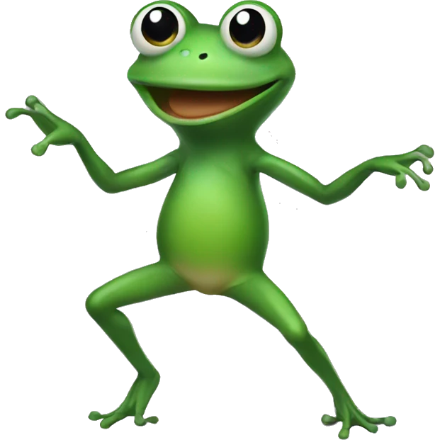 Dancing frog creature emoji