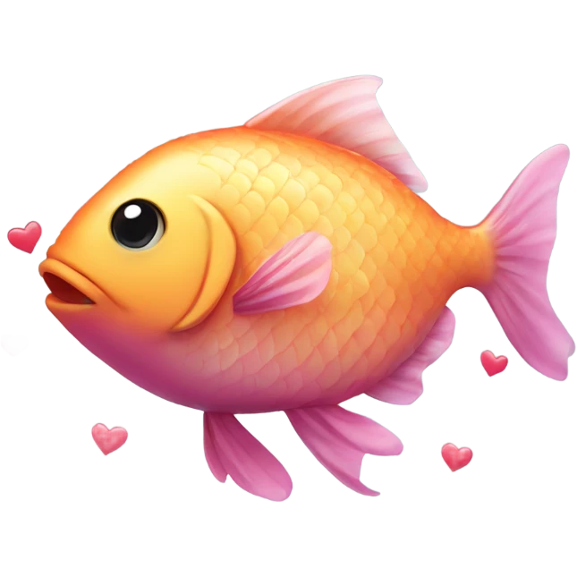 Fish with hearts  emoji