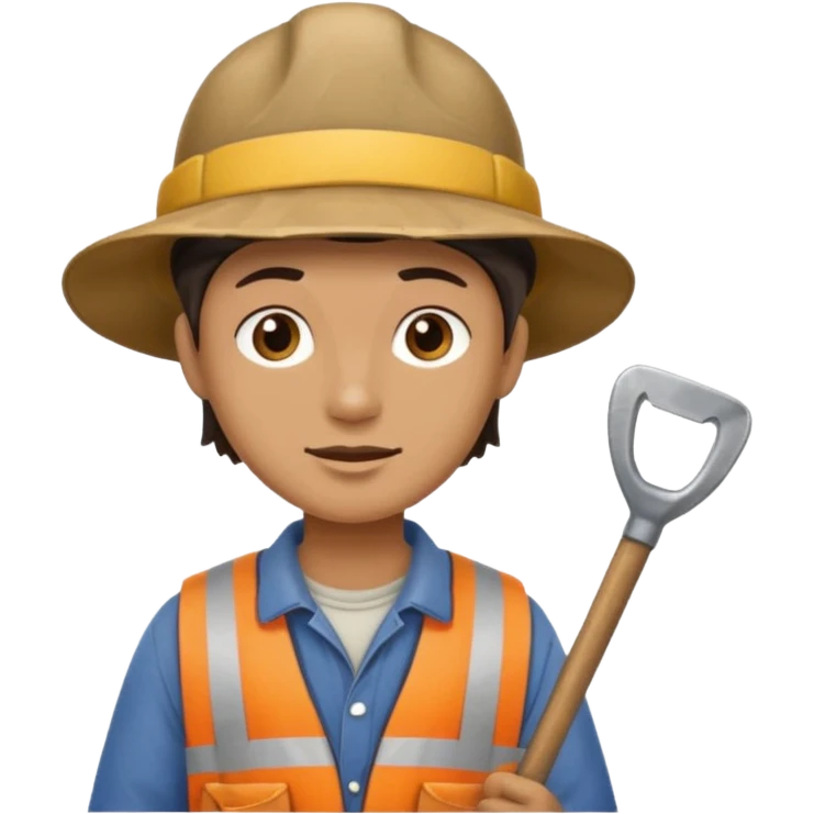Field Digger with Shovel from Archaeology Team emoji