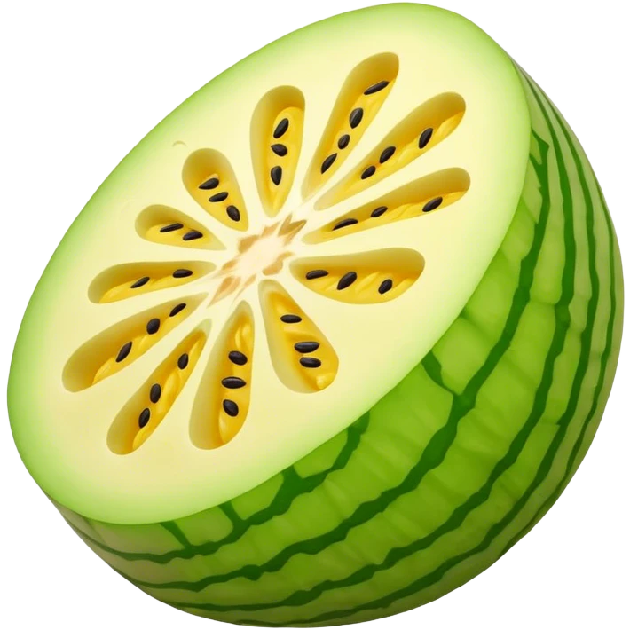 The bitter melon was cut from the front. emoji