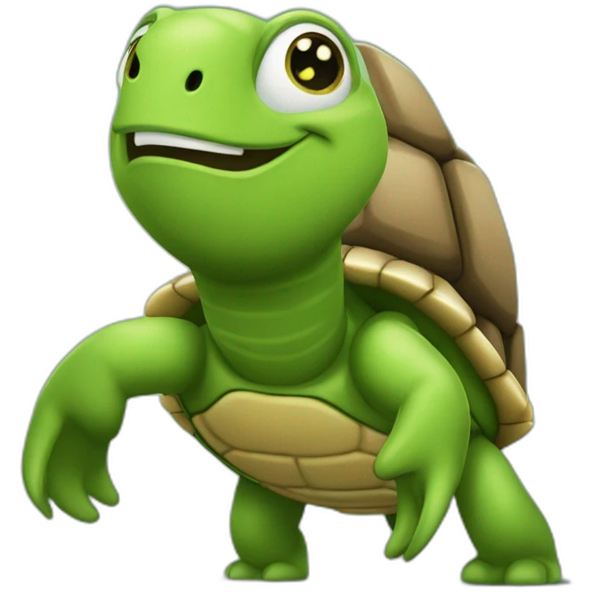 L’autre sur tortue Emojie sh emoji