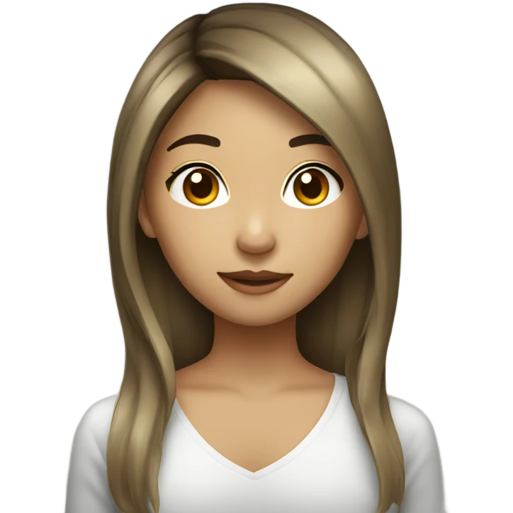 asian girl with highlights emoji