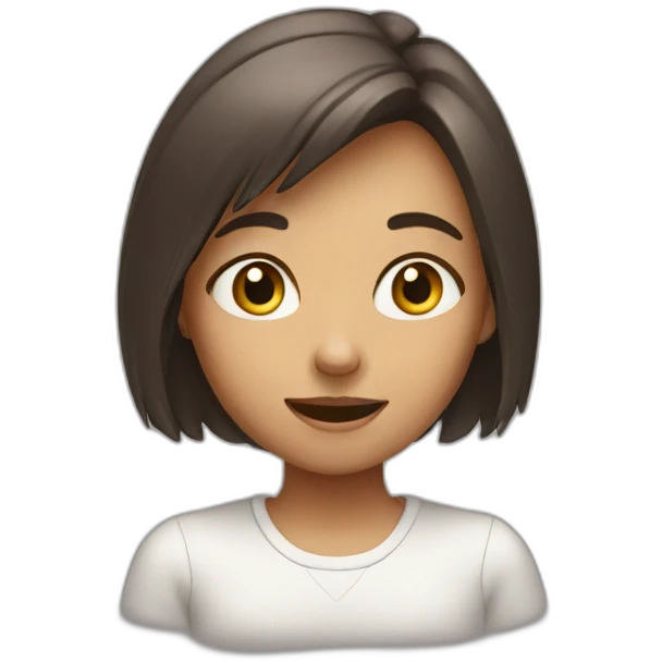 girl hears emoji