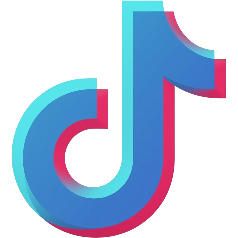 Fais-moi le logo bleu certifié Tik Tok emoji