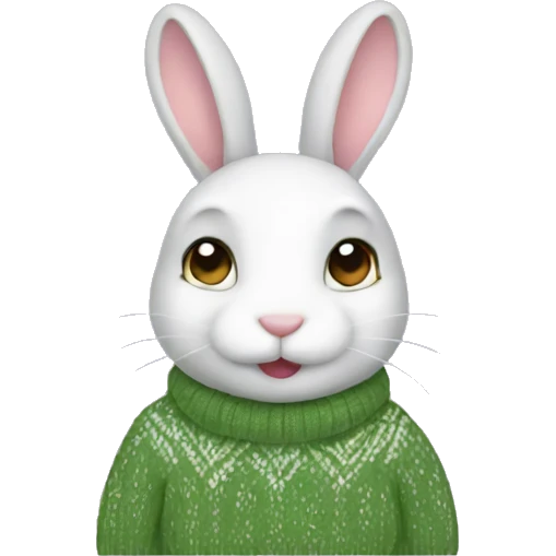Bunny wearing sweater emoji