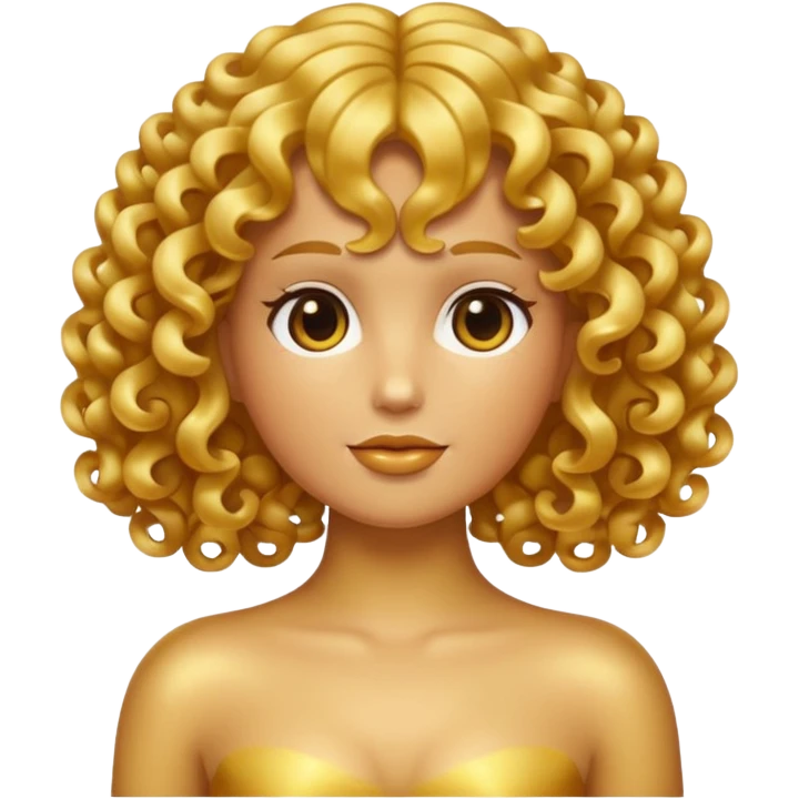 golden curls from behind emoji