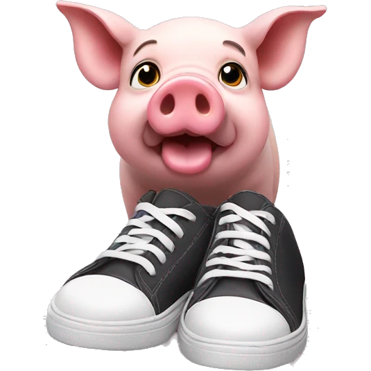 pig with shoes emoji