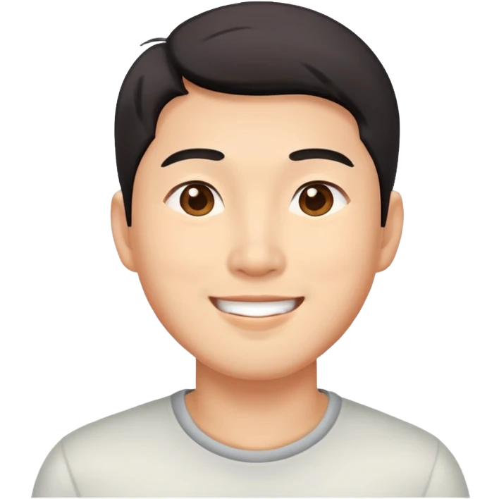 Asian happy good looking male emoji