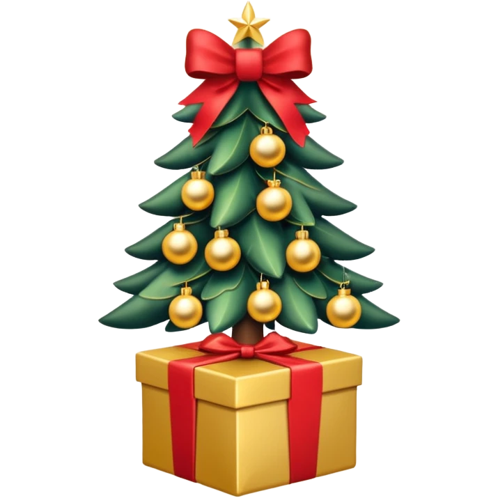 Weihnachtsgeschenk unter Weihnachtsbaum  emoji