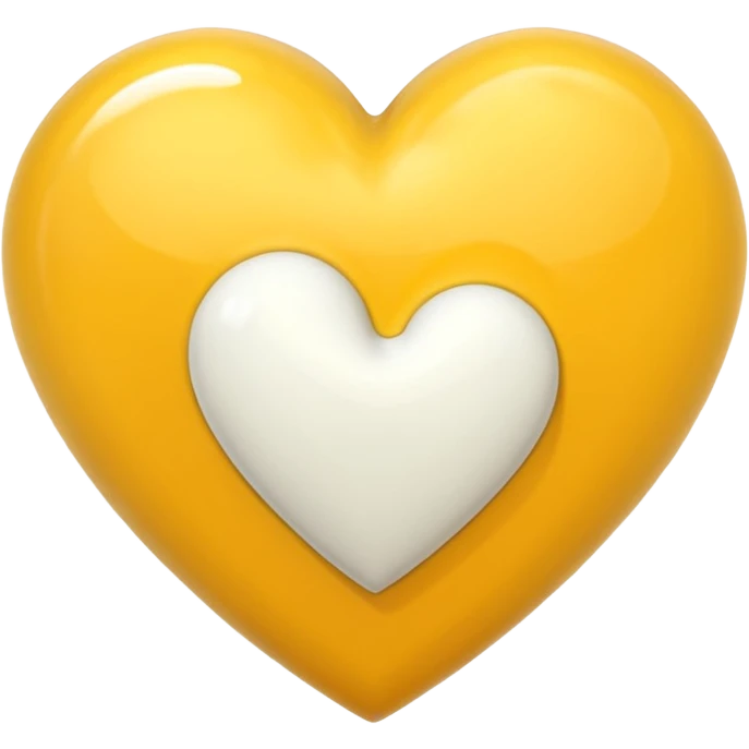 Yellow and white giant heart  emoji