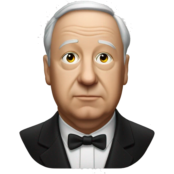 Professional ID photo of Alfred Hitchcock emoji