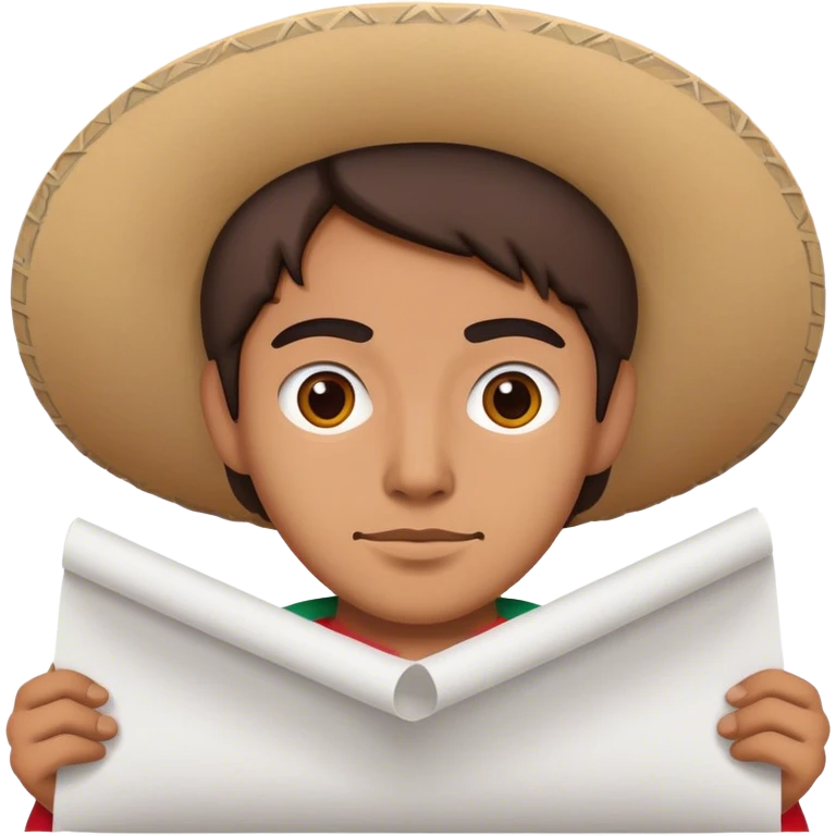 Mexican with paper  emoji