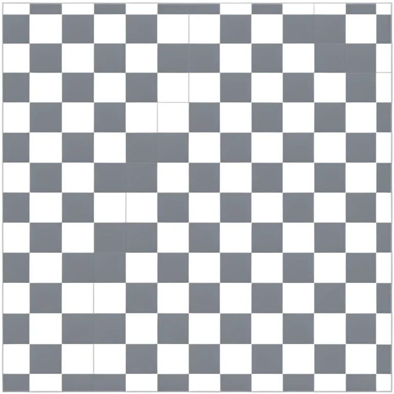 Gray and white checkered pattern, 8x8 grid, minimalist design, flat colors emoji