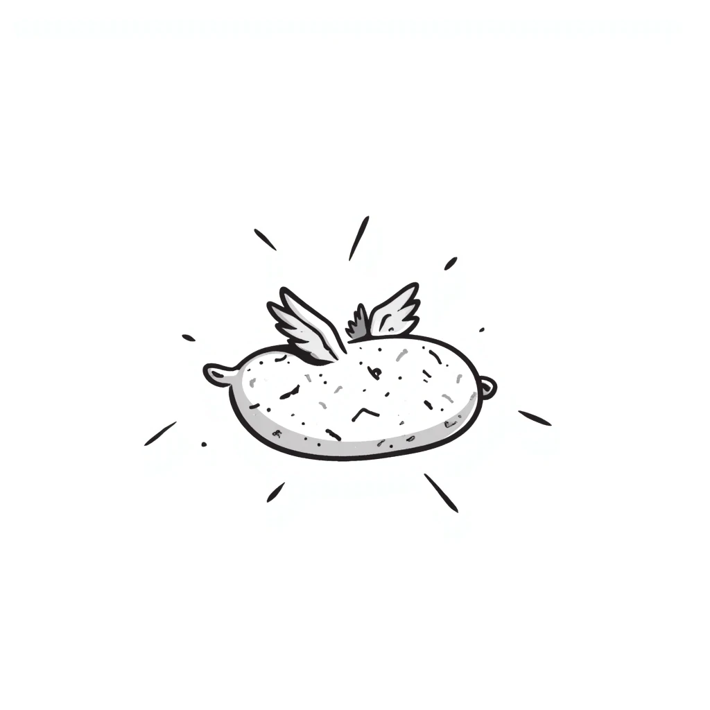 patate volante avec de petites ailes emoji