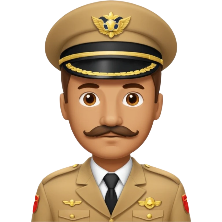 mustaches man in unfiorm emoji