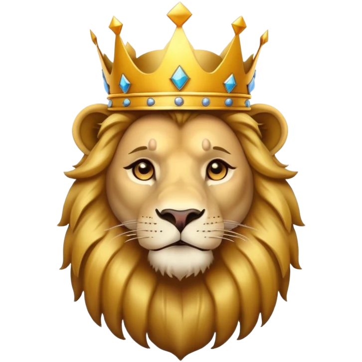 Lion wearing crown emoji