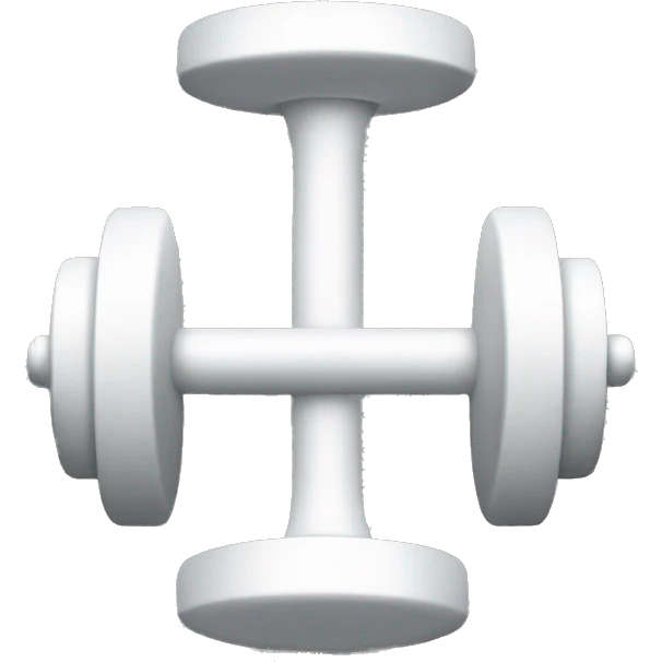 white dumbbell minimalistic emoji