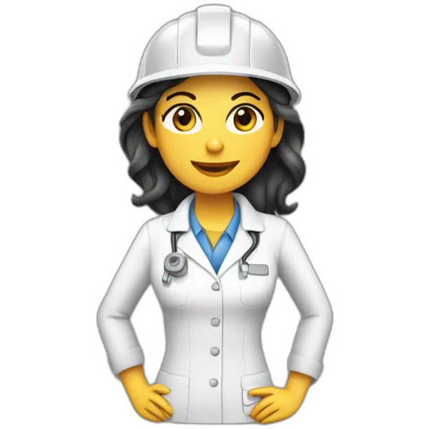 Chica ingeniera de montes piel clara emoji