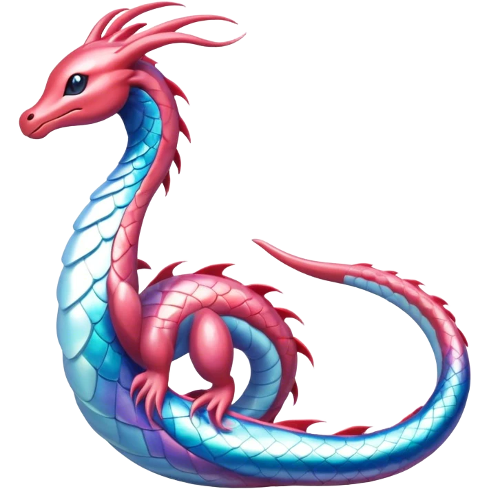 Milotic-Dragonair-hybrid, full body emoji