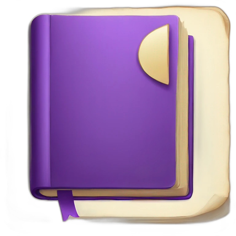 purple book with emoji