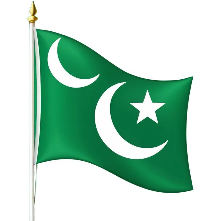 Small pti flag with moon and star make one for chat emoji