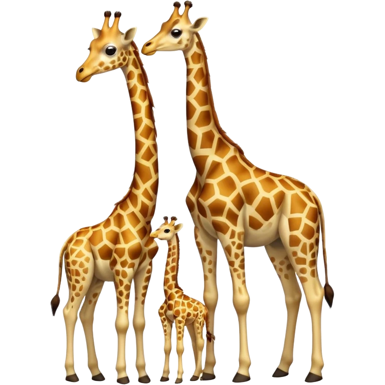 High resolution giraffe with its baby emoji