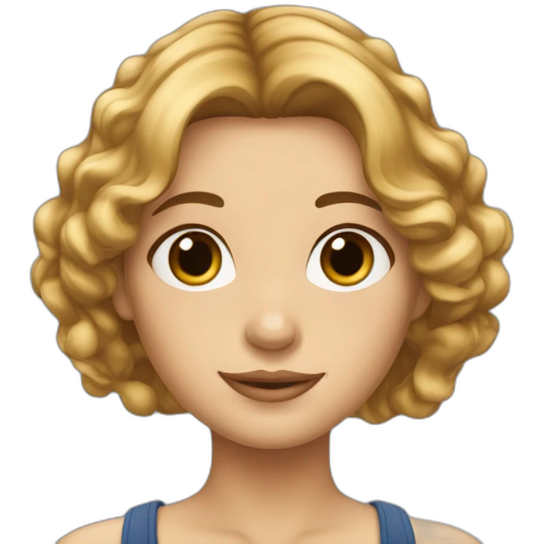 Chloé qui a des cheveux bleu emoji
