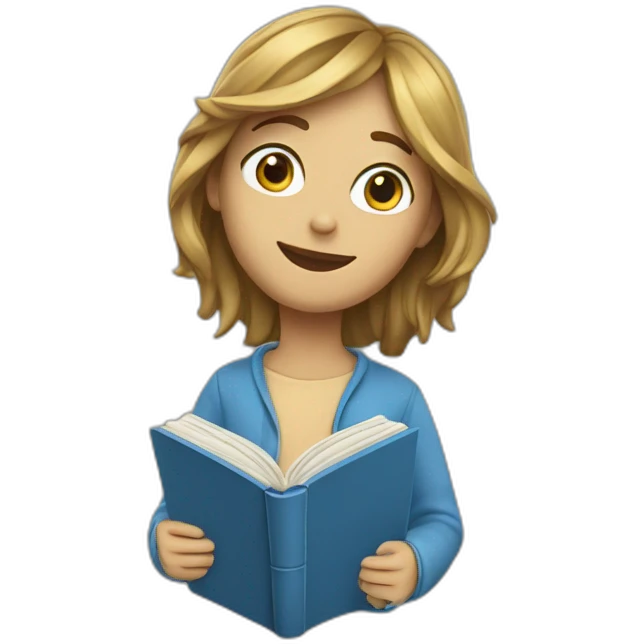 Livre bleu emoji