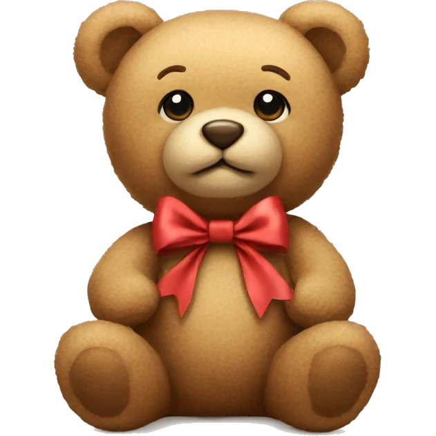 Teddy bear with bow emoji