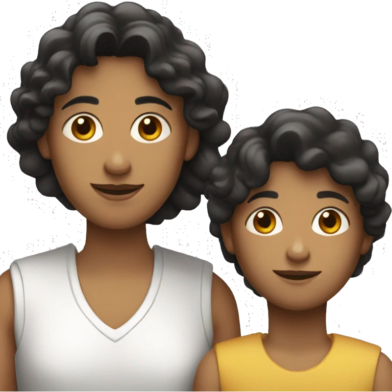 mujer con dos niños blanca y de pelo negro y un hombre rubio emoji