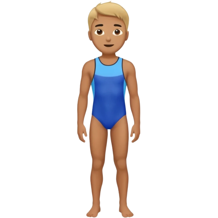 a man in Bermuda shorts as a swimsuit full body emoji