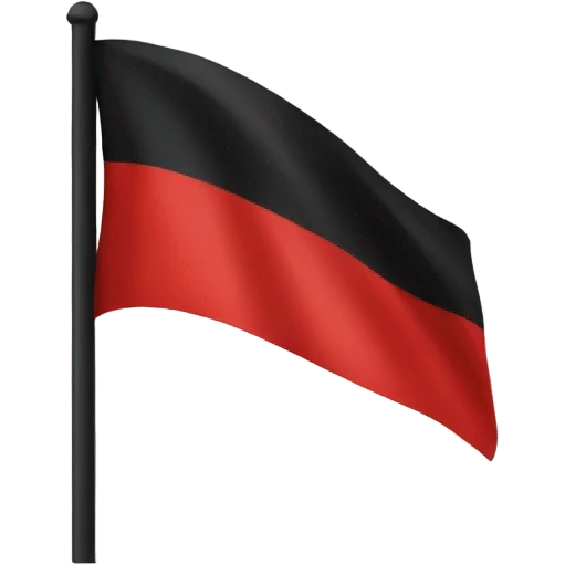 Waves black and red flag with a medium yellow circle in the middle  emoji