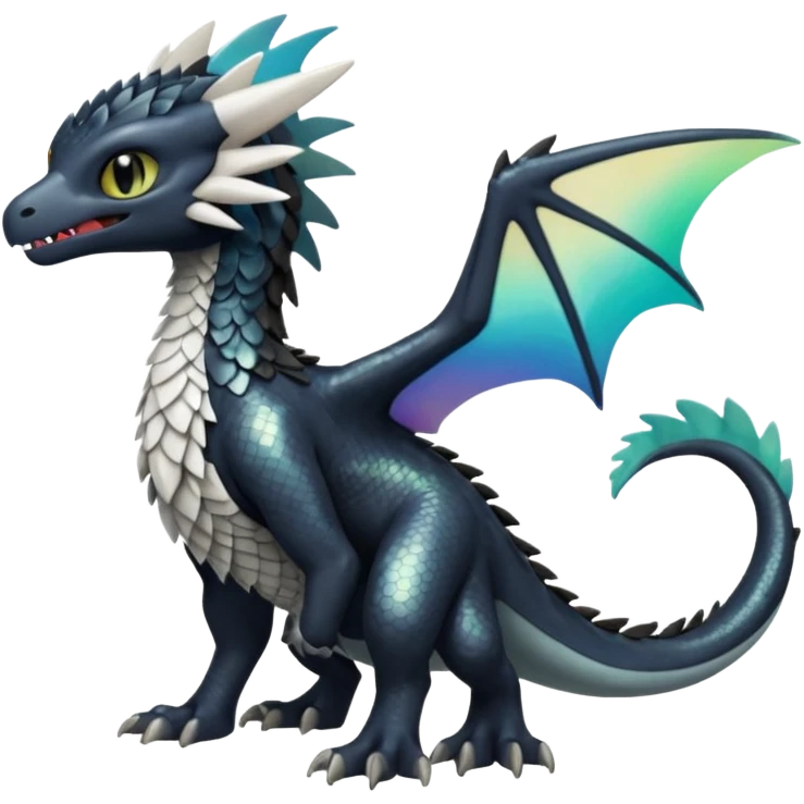 Shiny Toothless-Trico-Silvally-Fakémon-hybrid-creature (full body)  emoji