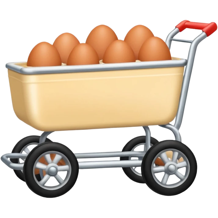 carrito de compras leche huevos carne pues que se vean los huevos mas pequeños  emoji