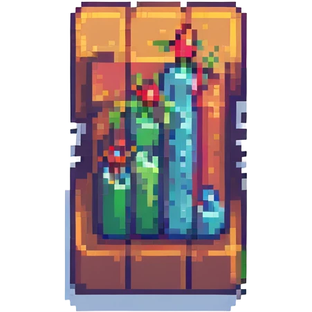 rising graph icon, pixel art style emoji