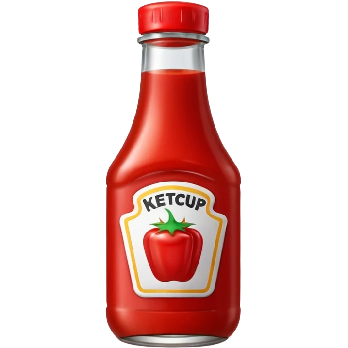 Glass Bottle of ketchup emoji