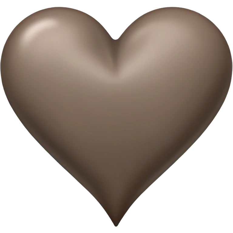 Grayish brown heart emoji